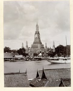 Wat Arun con il Fiume Chao Phraya, 1890 da Robert Lenz